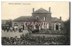 Postcard Old City Hall Mesnil Germain School Children