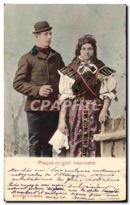 Postcard Old Puspok Bogadi Nepviselet Hongri Folklore Costume