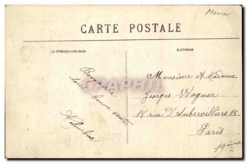 Old Postcard Etrepy House Cement weapon Army