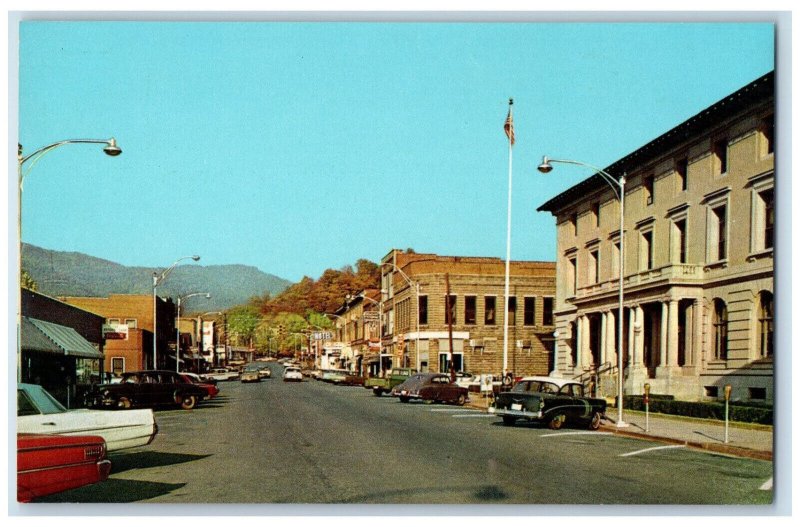 c1960's Hotel, Main Business Street, Big Stone Gap Virginia VA Postcard