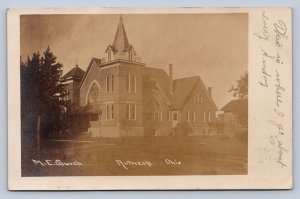 DS2/ Antwerp Ohio RPPC Postcard c1910 M.E. Church Building  161