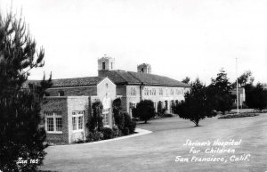 RPPC Shriner's Hospital for Children San Francisco Zan c1940s Vintage Postcard