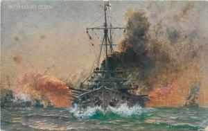 1916 German Military Cruiser Durchbruch der Goeben Messina English Blockade