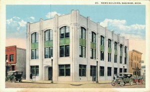 USA News Building Saginaw Michigan Vintage Postcard 07.50