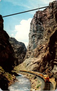 Colorado Diesel Train In The Royal Gorge 1959