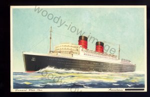 LS2554 - Cunard White Star Liner - Mauretania - built 1939 - postcard