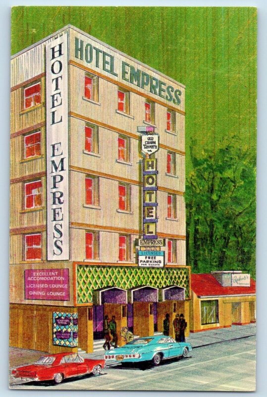 Calgary Alberta Canada Postcard Hotel Empress Building Centre Of Downtown Cars