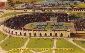 F56/ Philadelphia Pennsylvania Postcard Linen Municipal Stadium