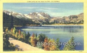 June Lake - High Sierra, California CA Postcard