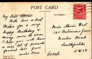 Genealogy Postcard - Family History - West - Southfields - London  BX411