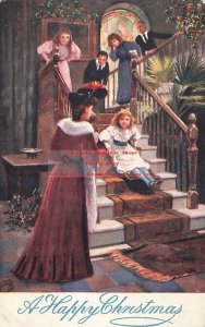 Christmas, Tuck No 8281, A Forestier, Children on the Stairs