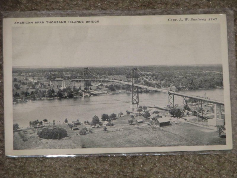 American Span Thousand Islands Bridge, RPPC, unused vintage card