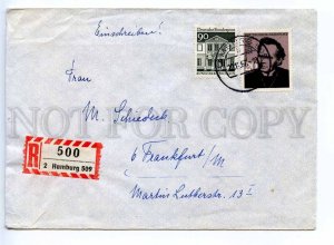 273228 GERMANY 1967 year registered Hamburg real post COVER