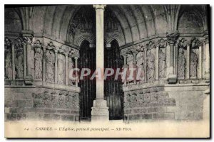 Postcard Old Main Candes Church Portal