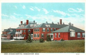 Vintage Postcard 1920's Anna Jacques Hospital Building Newburyport Massachusetts