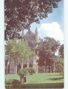 Unused 1950's CATHEDRAL BEFORE IT WAS COMPLETED Washington DC p4010@