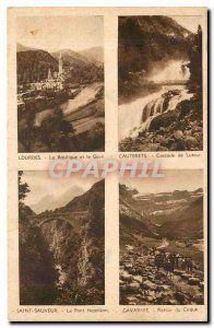 Old Postcard Souvenir of Lourdes Pyrenees Cauterets Saint Sauveur Gavarnie
