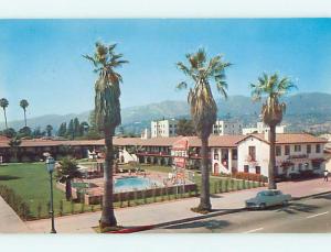 Unused 1950's OLD CARS & LA CASA DEL MAR MOTEL & POOL Santa Barbara CA u6132@