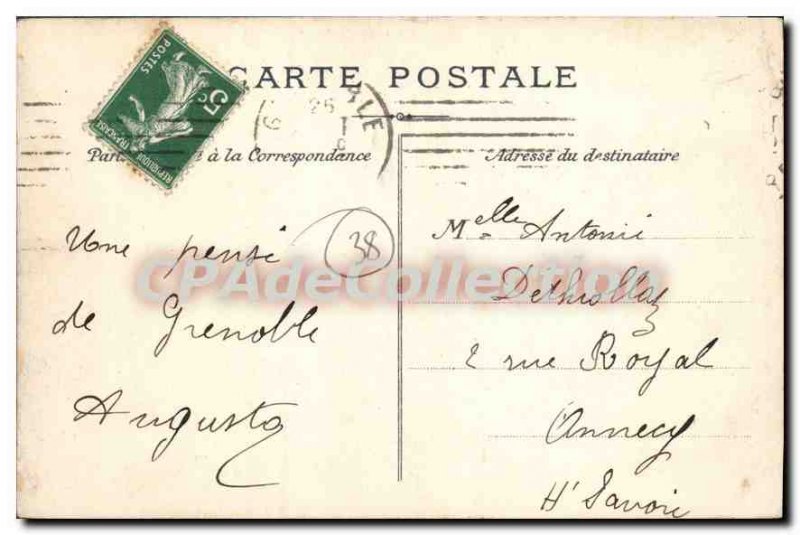 Old Postcard Grenoble Place Notre Dame