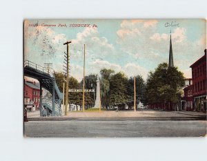 Postcard Cameron Park Sunbury Pennsylvania USA