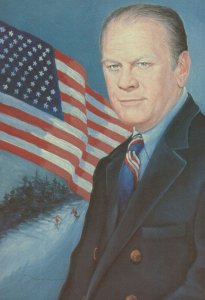 US President Gerald Ford Old Masters Painting Postcard