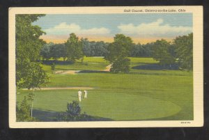 GENEVA-ON-THE-LAKE OHIO GOLF COURSE PUTTING GREEN VINTAGE POSTCARD