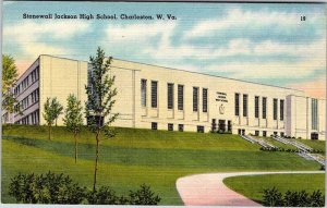 Postcard SCHOOL SCENE Charleston West Virginia WV AK4009