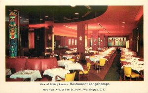 Postcard Washington DC Restaurant Longchamps Shorecolor Process 23-8687