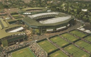 Wimbledon London Tennis Championship Court 18 Aerial Postcard