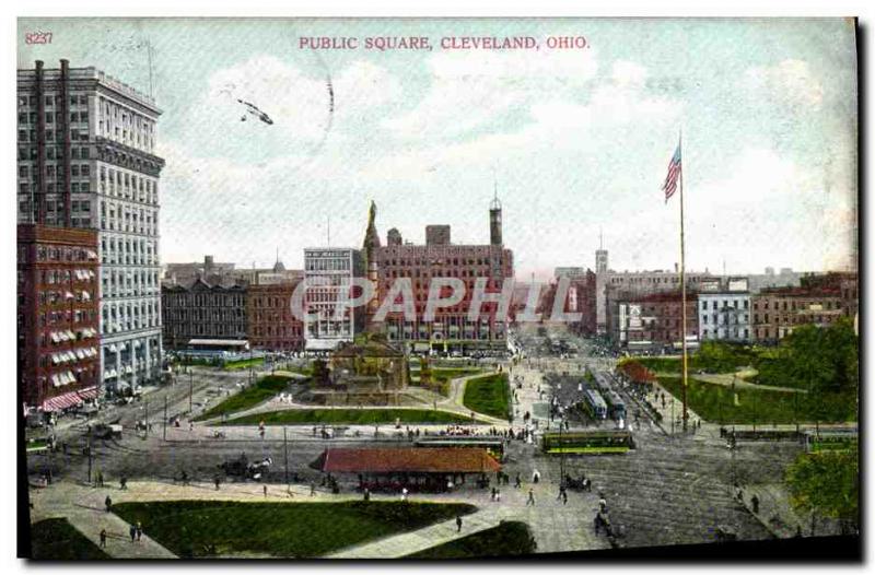 Old Postcard Public Square Cleveland Ohio
