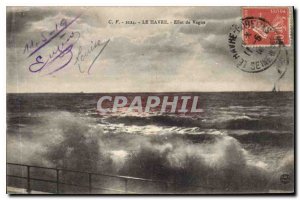 Old Postcard Le Havre Wave Effect