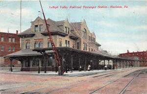 D65/ Hazleton Pennsylvania Pa Postcard Lehigh Valley Railroad Depot c1908