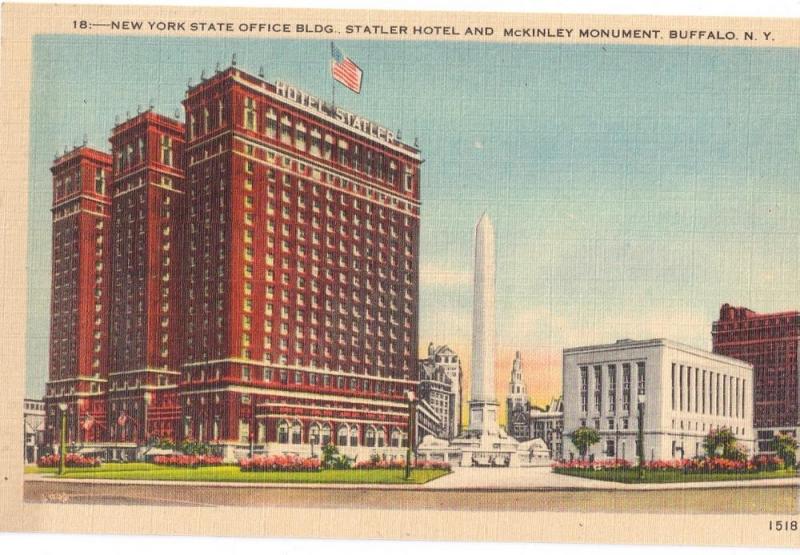 Buffalo NY State Office Bldg Statler Hotel McKinley Monument