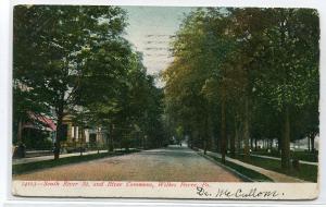 South River Street River Commons Wilkes Barre Pennsylvania 1908 postcard