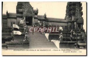 Old Postcard Colonial Exhibition in Marseilles i Indo China Palace Grand Stai...