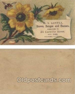 H.S. Lovell, Stoves Ranges & Heaters, New York USA Approx Size Inches = 2.5 x...