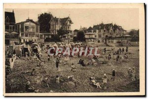 Old Postcard Cote d'Argent Arcachon Gironde Beach has bath time