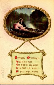 Happy Birthday Romantic Couple Embossed