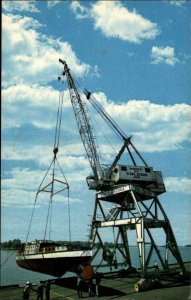 TOLEDO OH Big Lucas Port Authority Crane Old Postcard