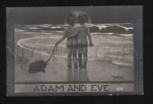 3057387 Girls in Moon Light ADAM EVE by M.D.S. vintage PC