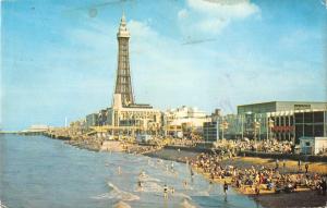 uk8254 central beach and the tower blackpool  uk