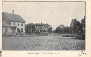 E14/ West Epping New Hampshire Postcard c1910 Railroad Depot Station 11