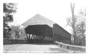 J50/ Conway New Hampshire RPPC Postcard c1950s Covered Bridge 229