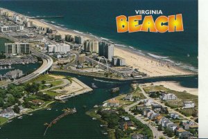 America Postcard - Aerial View of Virginia Beach - Ref TZ6058