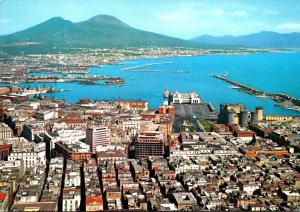 Italy Naples Panorama and Harbor