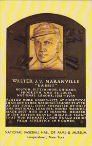 Walter J V Maranville Rabbit Baseball Hall Of Fame & Museum Cooperstown New York