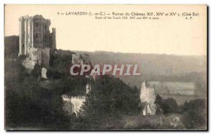Old Postcard Ruins of Chateau Lavardin