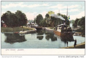 Sweden Goeta Canal Scene With Steamer