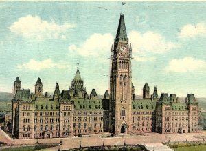 1930s OTTAWA CANADIAN HOUSES OF PARLIAMENT BUILDING POSTCARD 43-114