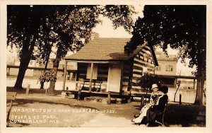 Washington's Headquarters Riverside Park, real photo - Cumberland, Maryland MD  